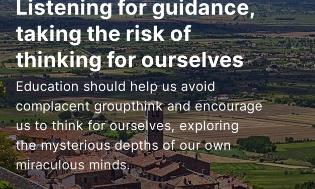 Listen for Guidance, Taking the Risk of Thinking for Ourselves